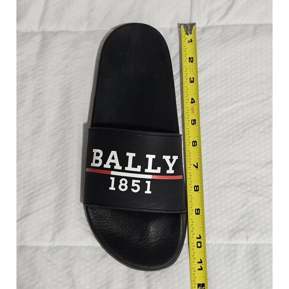 Bally Samuel O Mens Slides Black Size 43 US 10 Slip-on Pool Side Water Resistant - Picture 11 of 13